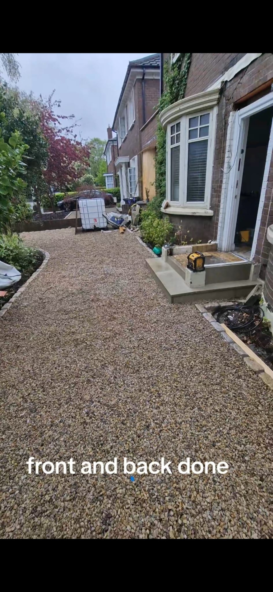 Gravel driveway project in Laois with cobble edging | Farrell Exteriors